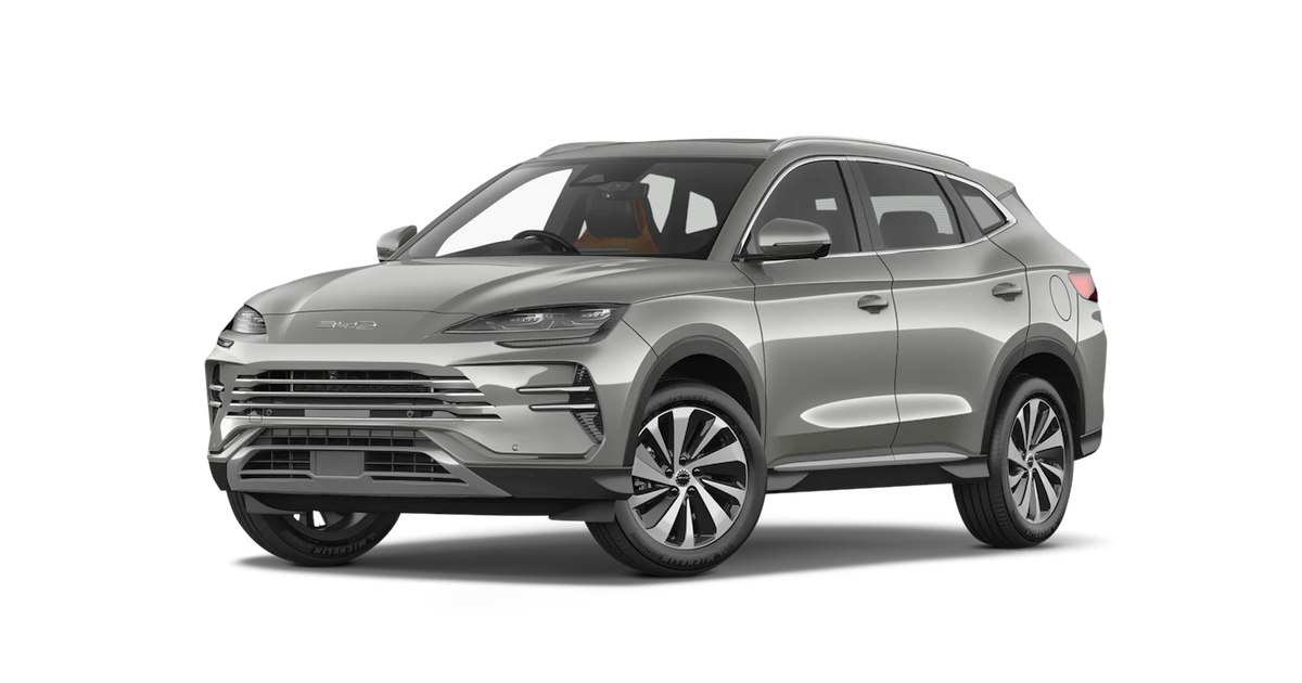 Silver BYD Seal U SUV shown from the front right, with partial interior visible.