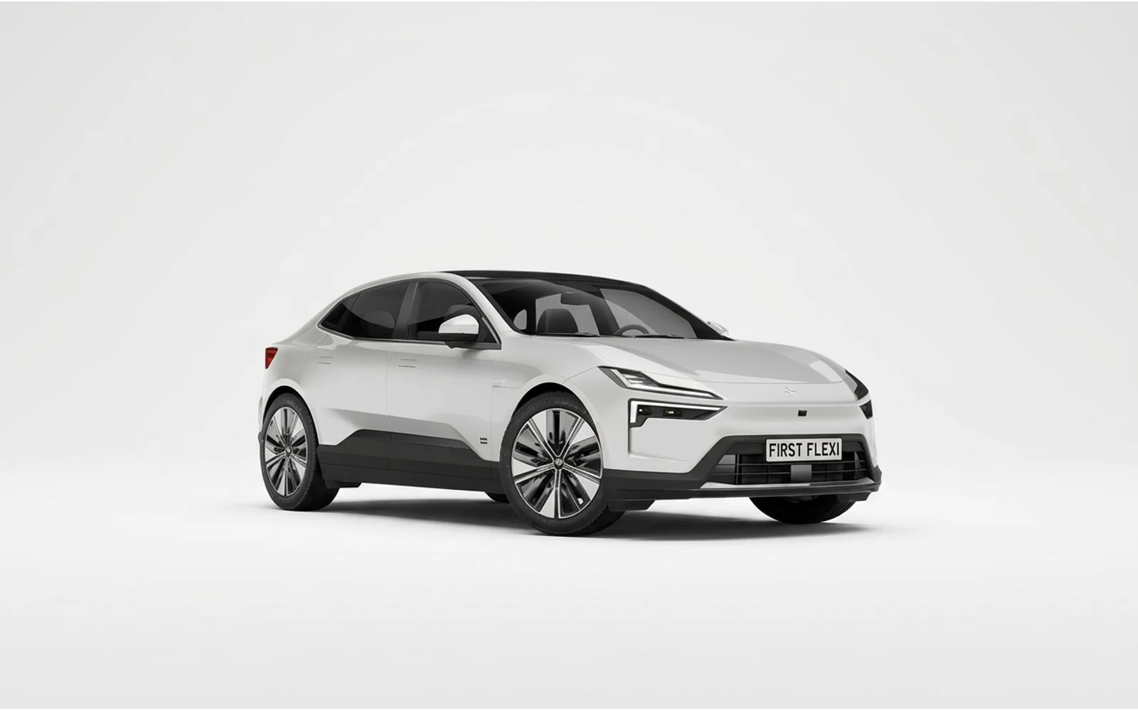White Polestar 4 from a front-right angle against a white background.