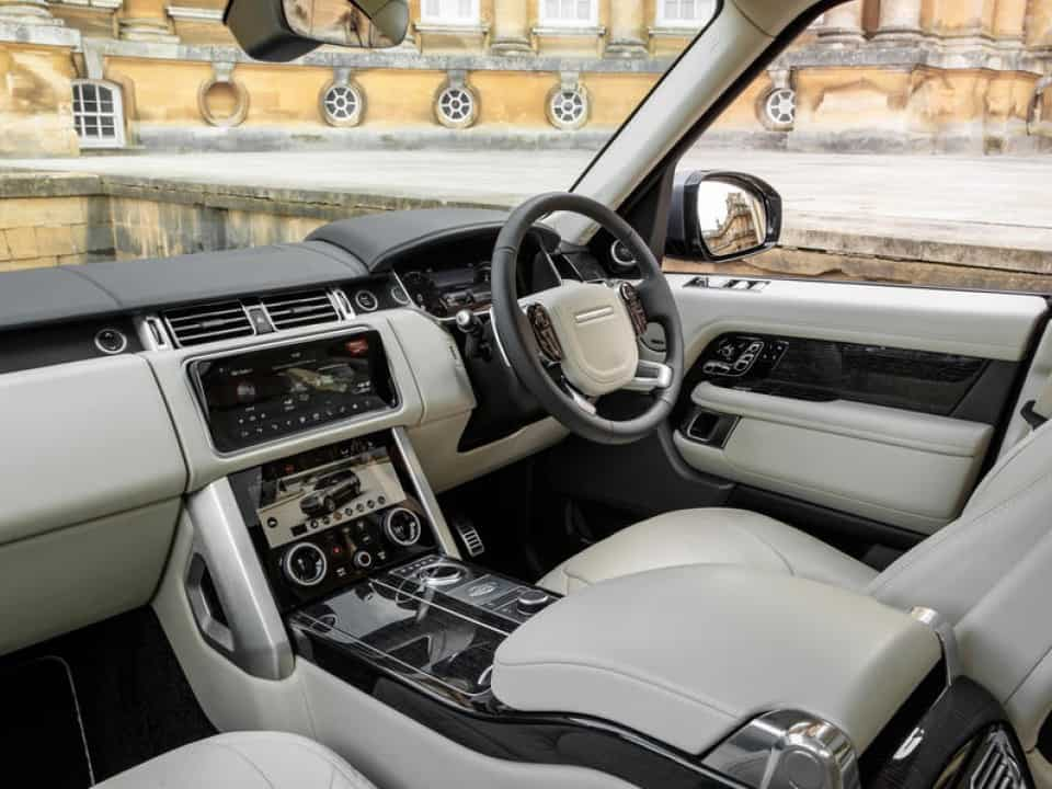 interior of a Range Rover Sport