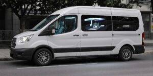 Van with telematics device showing reduced insurance cost.